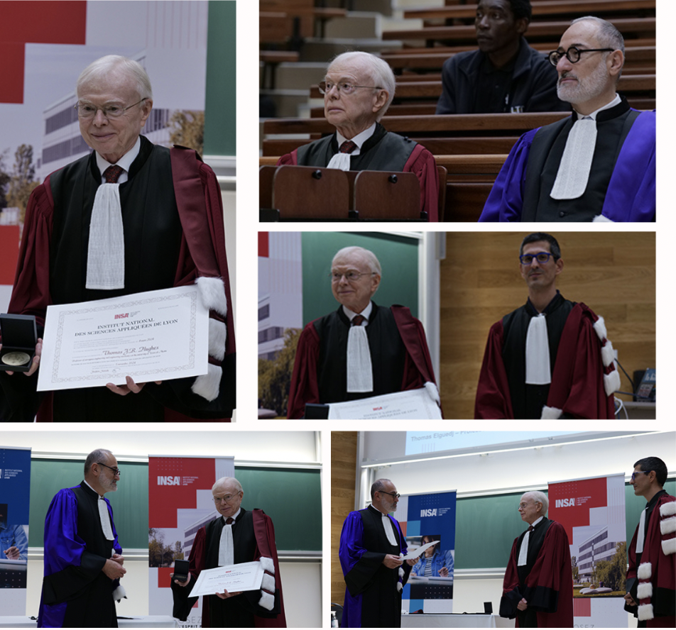 Thomas J.R. Hughes Honored with Prestigious INSA Lyon Honorary Doctorate for Advances in Computational Mechanics